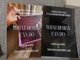What Design Can Do: a collaborative project between NASO @ Home & The Vinya Weaving Lab, working with local artisans to curate custom hampers using sisal weaving and metal frames.